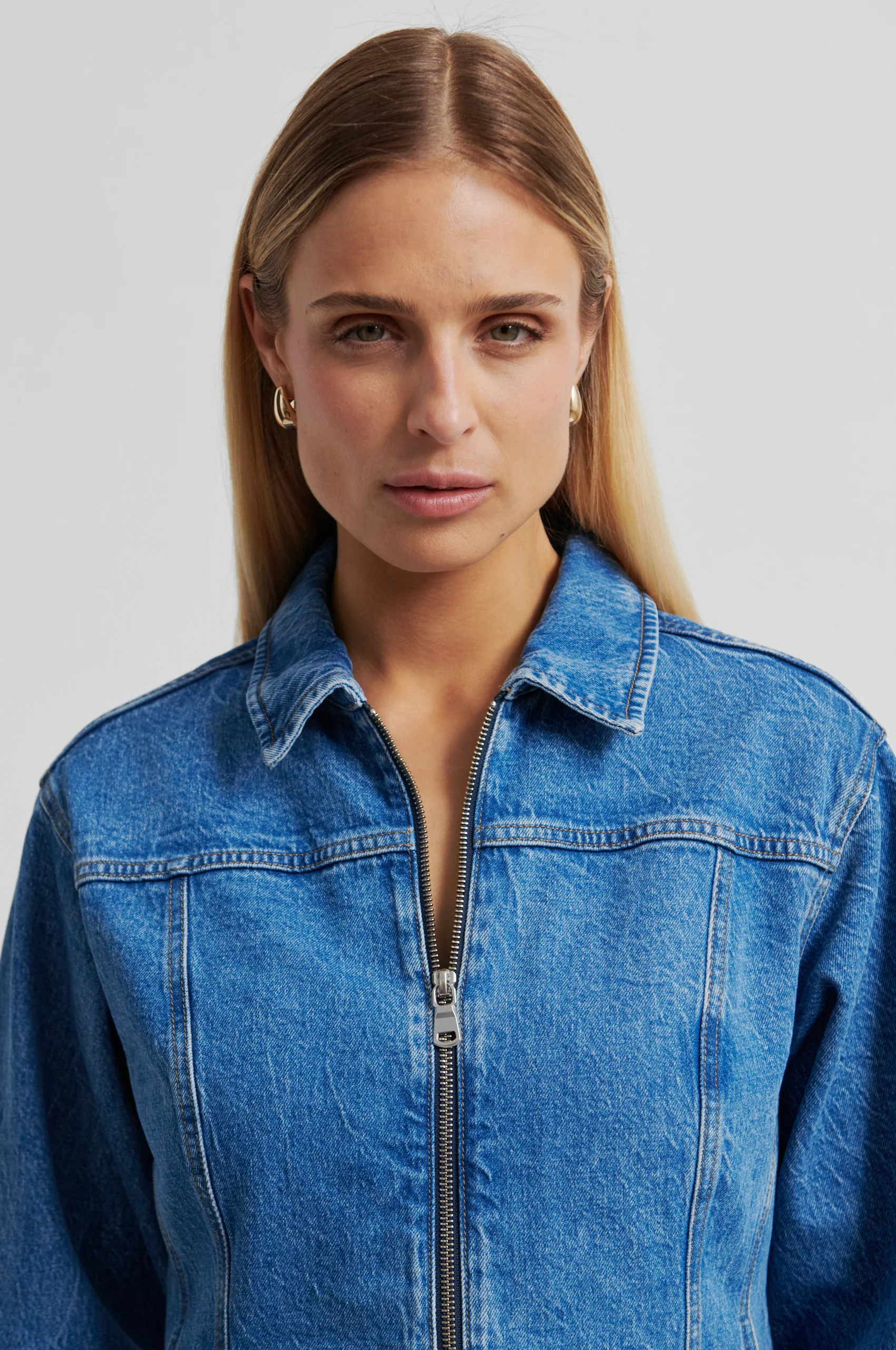 Belton Peplum Denim Jacket - Image 3