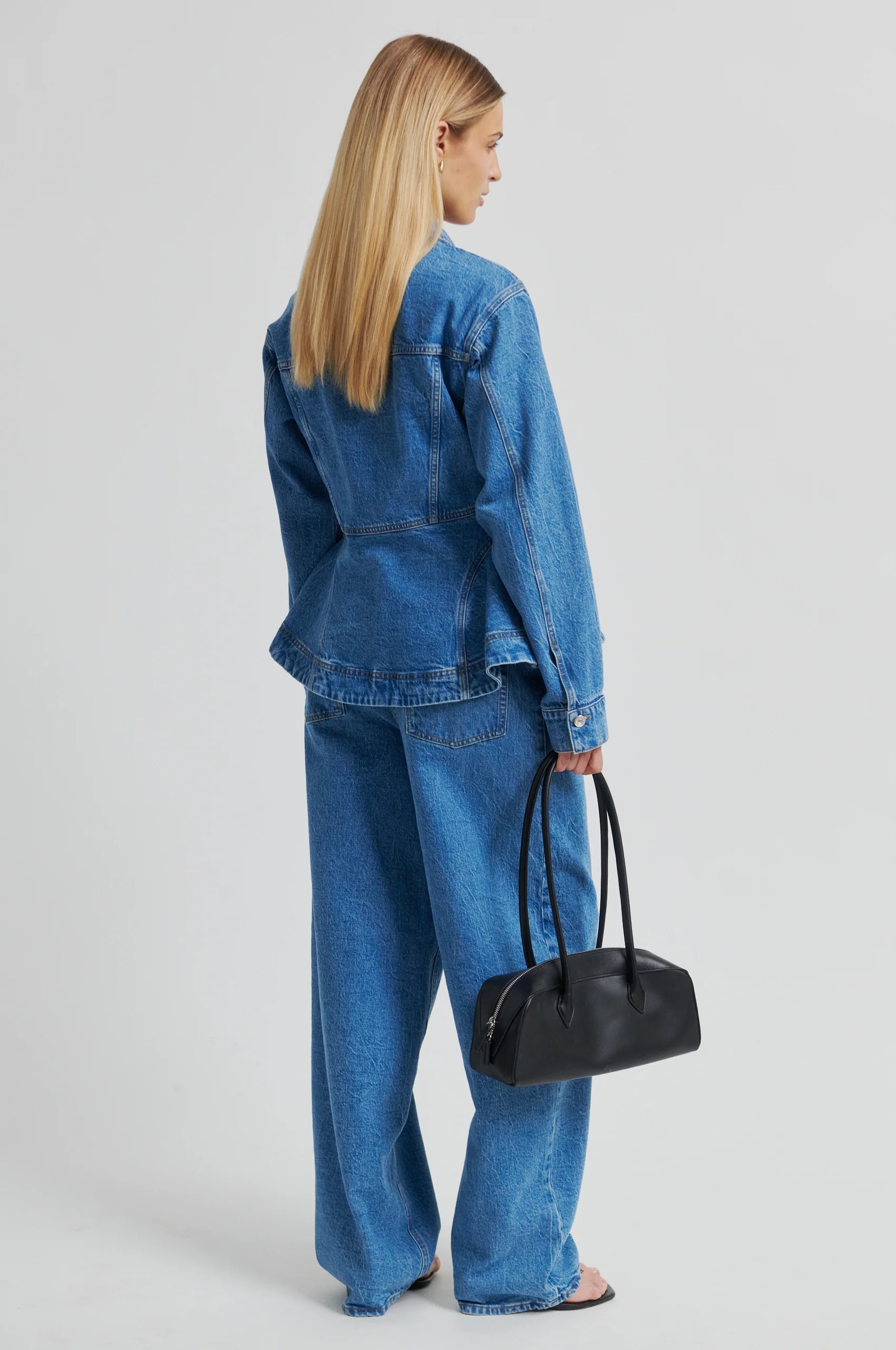 Belton Peplum Denim Jacket - Image 5