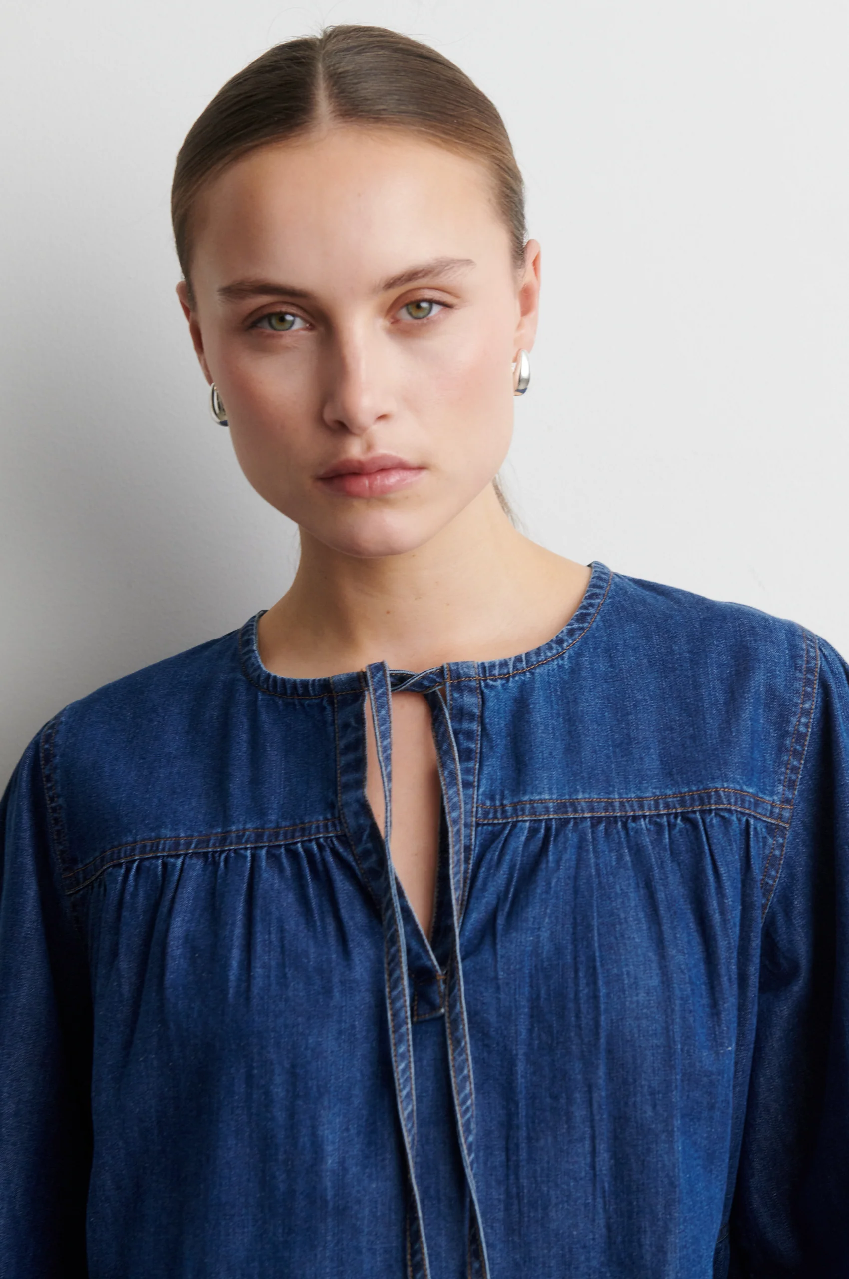 Evana Denim Blouse - Image 3
