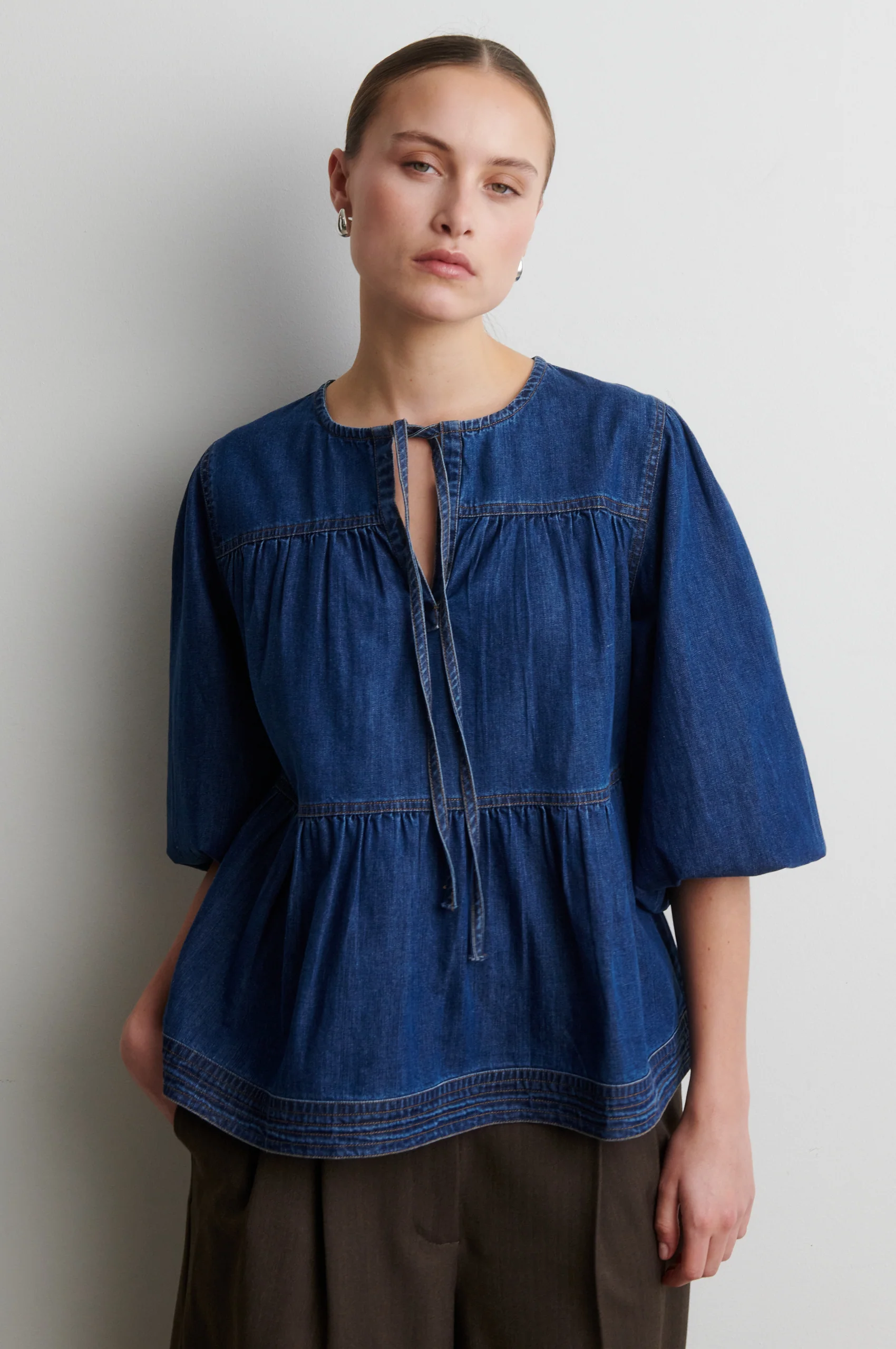 Evana Denim Blouse - Image 5
